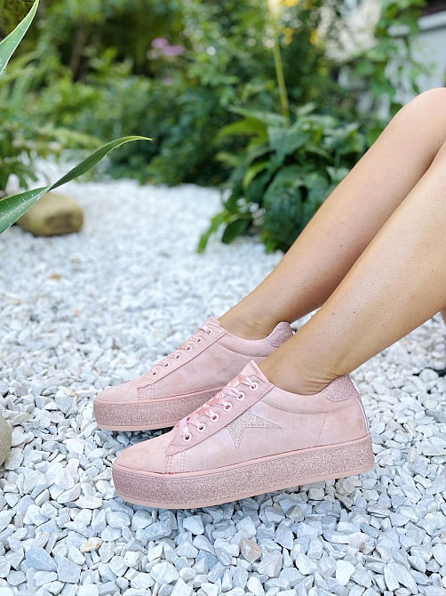 No brend Кросівки жіночі пудра (весна-осінь, еко-замша) (1510) лише 40р. Коломыя - изображение 3