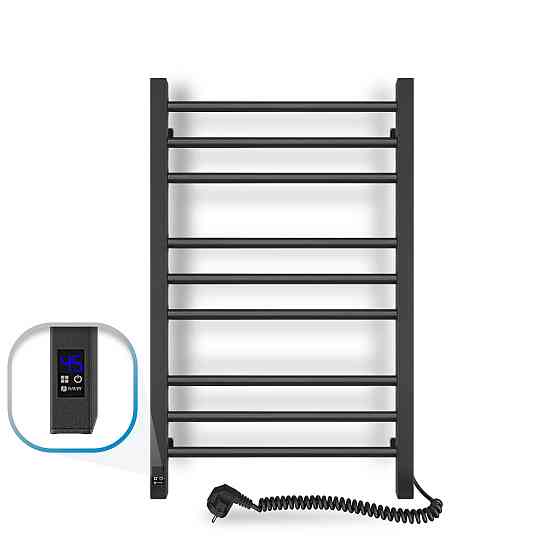 Полотенцесушитель электрический Navin Классик Квадро 500х800 Sensor с таймером, черный (12-216053-5080) Киев