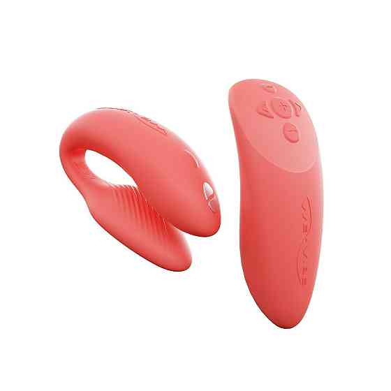 Смарт-вибратор для пар We-Vibe Chorus Crave Coral, сенсорное управление вибрациями сжатием пульта Sex Aura Киев