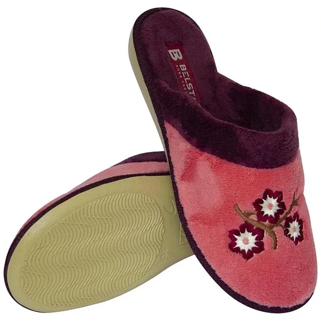 Комнатные тапочки закрытый носок Белста розовые махра Сакура Одесса - изображение 3