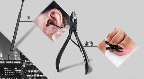 Набор инструментов для маникюра и педикюра универсальный бьюти набор для чистки лица,18 шт, цвет черный Каменец-Подольский