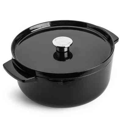 Кастрюля KitchenAid чавунна з кришкою 5,2 л Чорна (CC006061-001) Винница