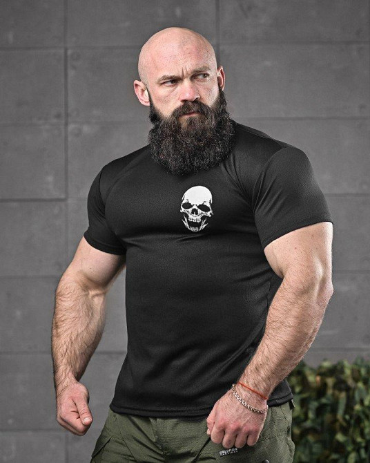 Тактическая потоотводящая футболка odin дальше бога нет черная ДЛ6548 Одесса - изображение 3