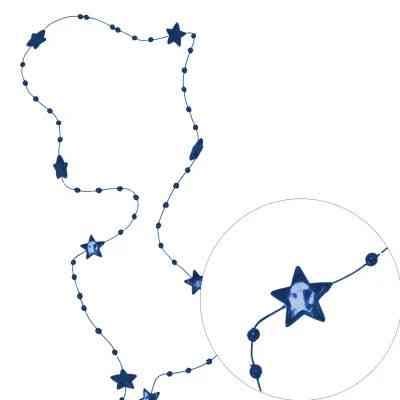 Бусы на ёлку Jumi Звезды Jumi, 5 м, пластик, синий (5900410988361) Винница