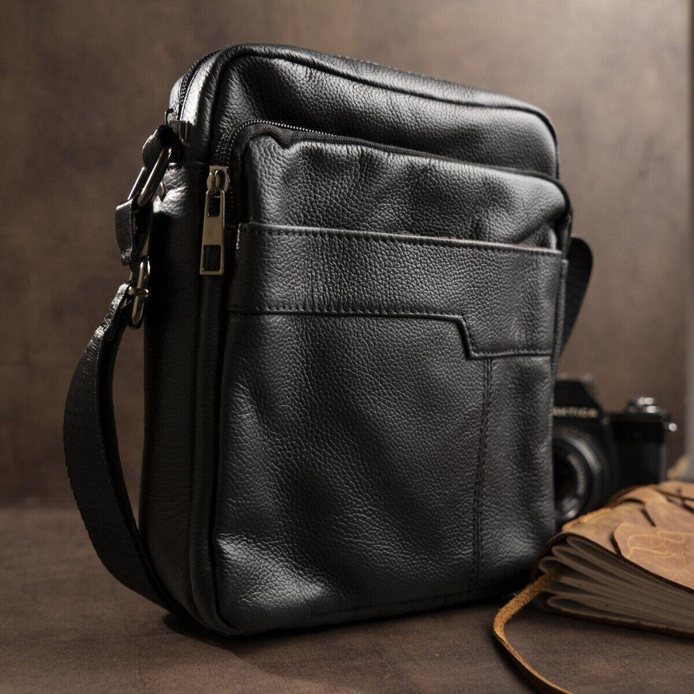 Сумка мужская флотар Vintage 14743 Черная Киев - изображение 7