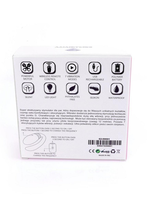 Вібратор для пар - V-Vibe Pink, USB, 7 Function, Remote Control Sex Aura Київ - фото 10