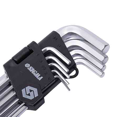 Ключи шестигранные 9шт 1.5-10мм CrV (средние слой) SIGMA (4022121) Ровно