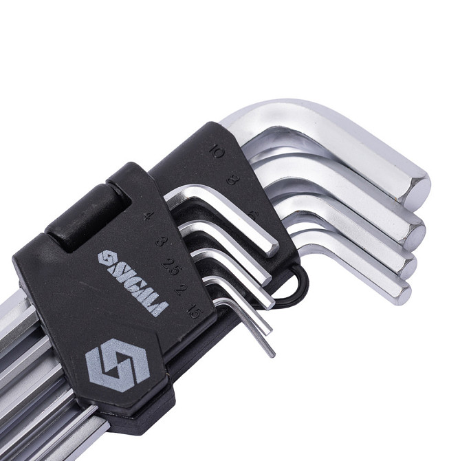 Ключі шестигранні 9шт 1.5-10мм CrV (середній шар) SIGMA (4022121) Рівне - фото 3