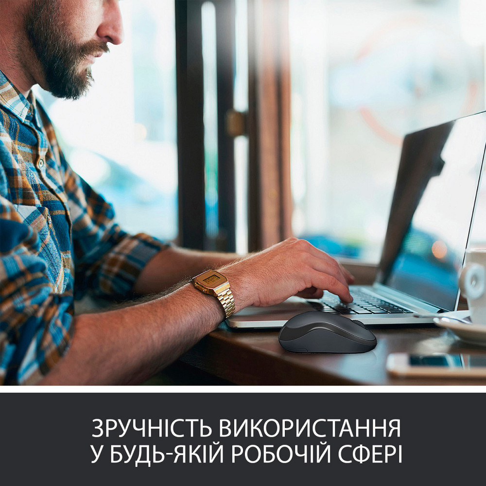 Миша бездротова Logitech M220 Silent Charcoal (910-004878) чорно-сірий Харків - фото 4