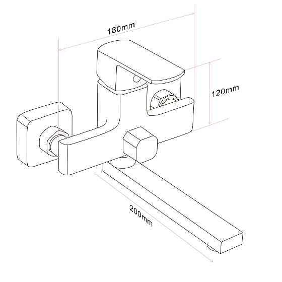 Змішувач для ванни Globus Lux ALFA GLAL-0102N (000031795) Київ