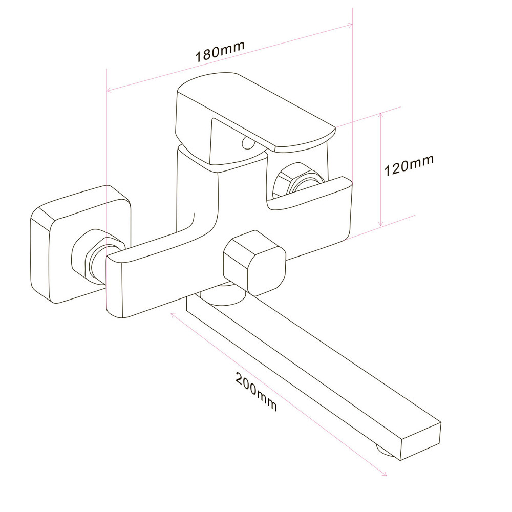 Змішувач для ванни Globus Lux ALFA GLAL-0102N (000031795) Київ - фото 2