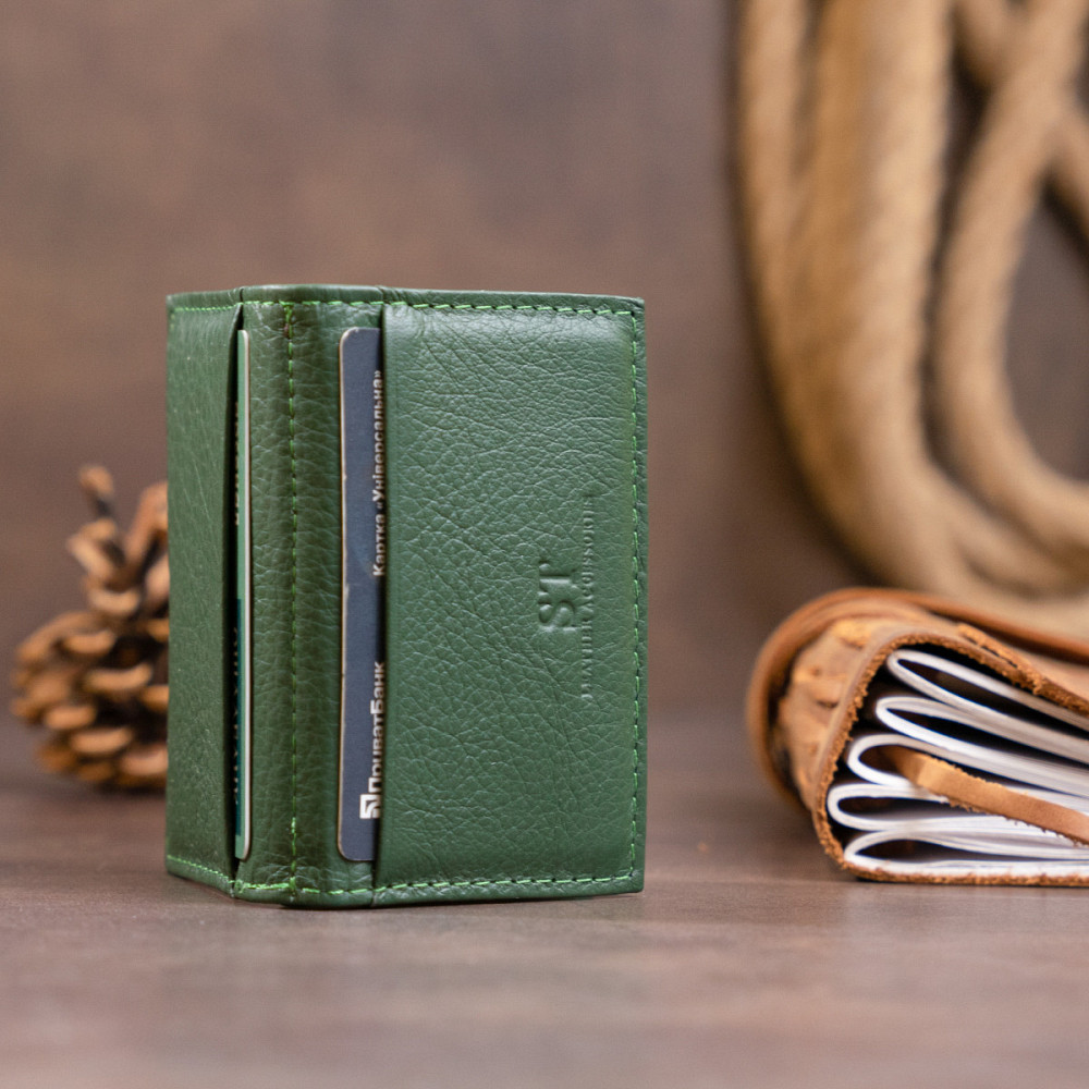 Візитниця-книжка Зелена (ST Leather) Київ - фото 13