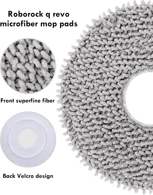 Набір аксесуарів для робота-пилососа Roborock Q Revo P10 19 шт, змінна щітка, серветки мопи для швабри, фільтри, пилозбірники Київ - фото 5