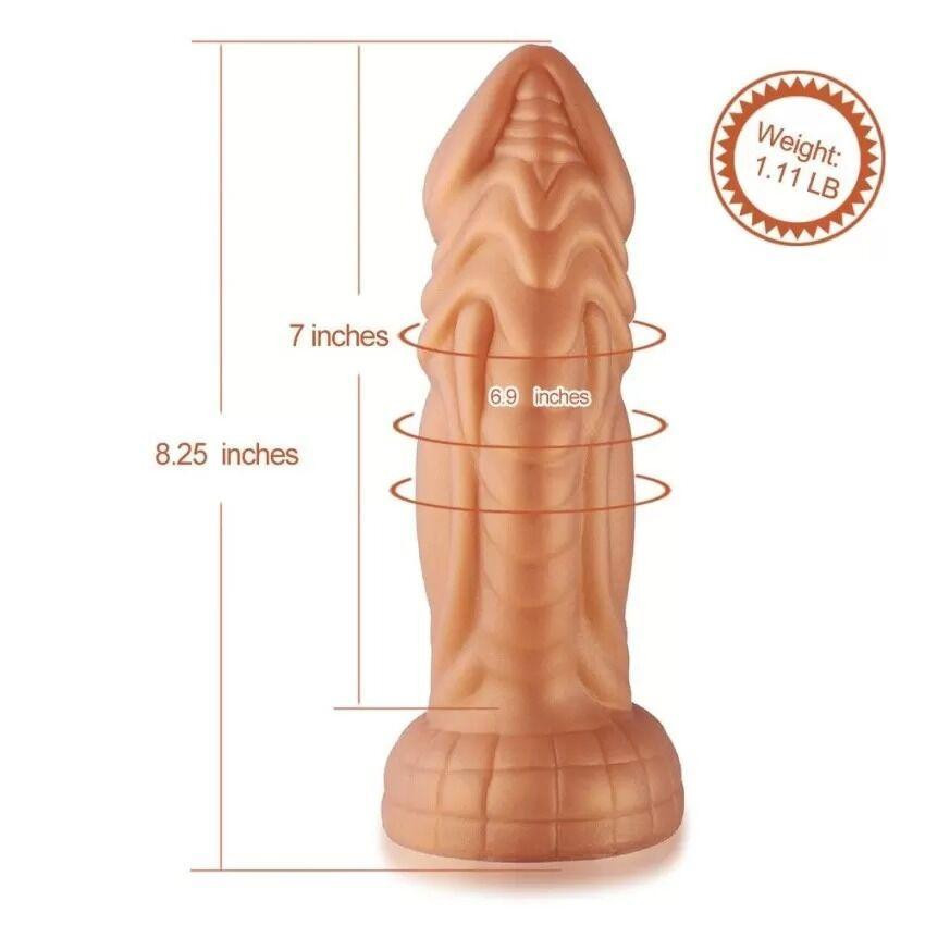 Фалоімітатор з вібрацією Hismith Slightly Curved Vibrating Silicone Dildo Monster Series, KlicLok Sex Aura Київ - фото 2