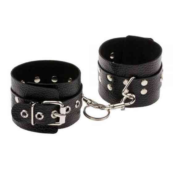Наручники Leather Rastraints Hand Cuffs, Black Sex Aura Київ