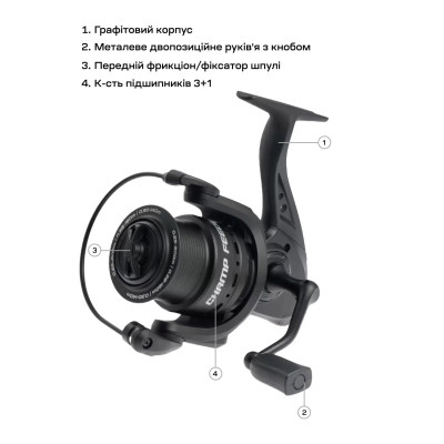 Катушка Brain Champ Feeder 5000 3+1BB 4.81 (1858.80.74) Винница - изображение 5