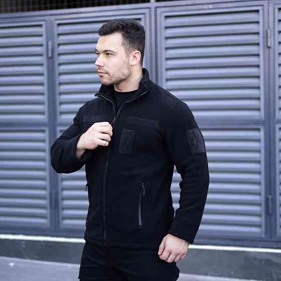 Толстовка флісова Pobedov Voin з липучками Чорний 2XL BLto2 5412XLba Київ