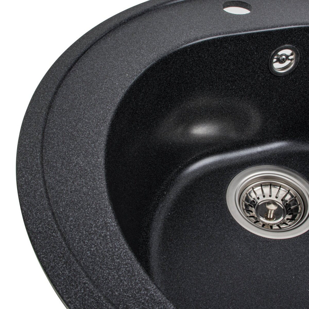 VALESO Гранітна мийка для кухні VALESO LUNA 510 матова Карбон Коломия - фото 12