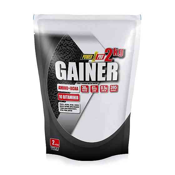 Гейнеры для набора веса Power Pro Gainer + Amino + BCAA 2 кг ваниль Киев