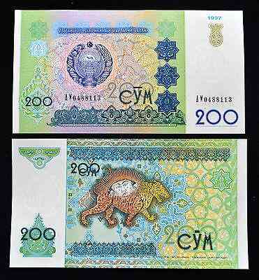 Узбекистан / Uzbekistan 200 Sum 1997 Pick 80 UNC Полтава