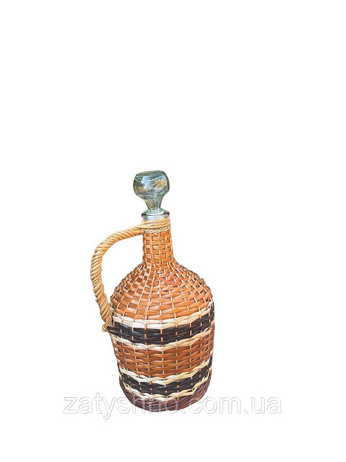 Пляшка плетена з лози 3 л. Київ - фото 1