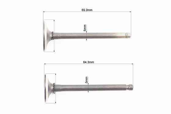 Клапан впускний, випускний к-кт 125cc Київ
