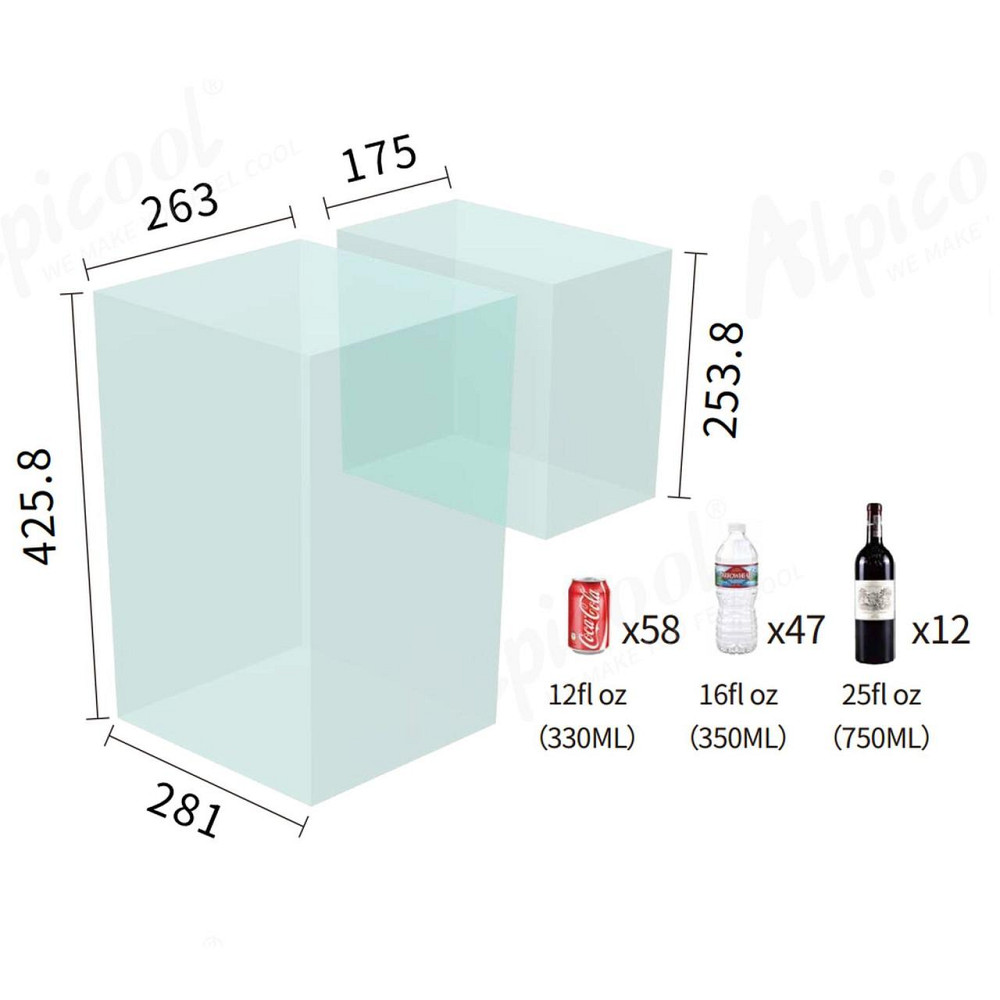 Компрессорный автохолодильник Alpicool CLS55. Двухкамерный. Охлаждение до -20 ℃. Питание – 12, 24, 220 вольт Киев - изображение 8
