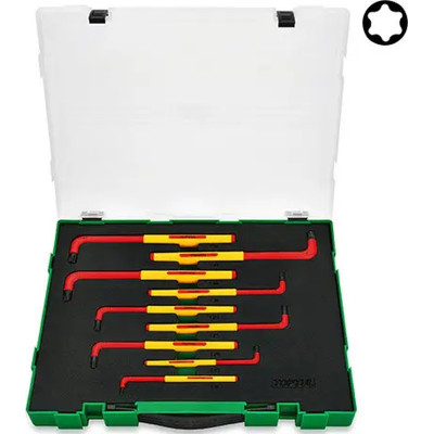 Ключ Toptul TORX діелектричний VDE 9 шт. T10-T50 (GZC0911) Вінниця - фото 1