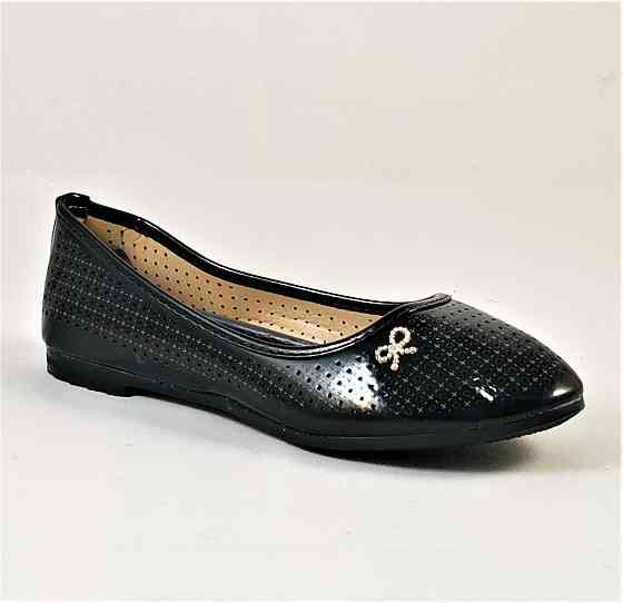 Жіночі Балетки Чорні Лакові з Перфорацією Мокасини Туфлі Літні (розміри: 36,37,38,39) - 864 Дніпро