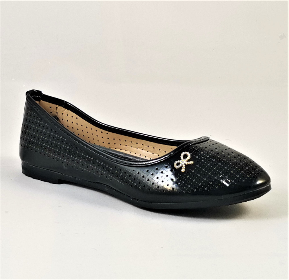 Жіночі Балетки Чорні Лакові з Перфорацією Мокасини Туфлі Літні (розміри: 36,37,38,39) - 864 Дніпро - фото 5