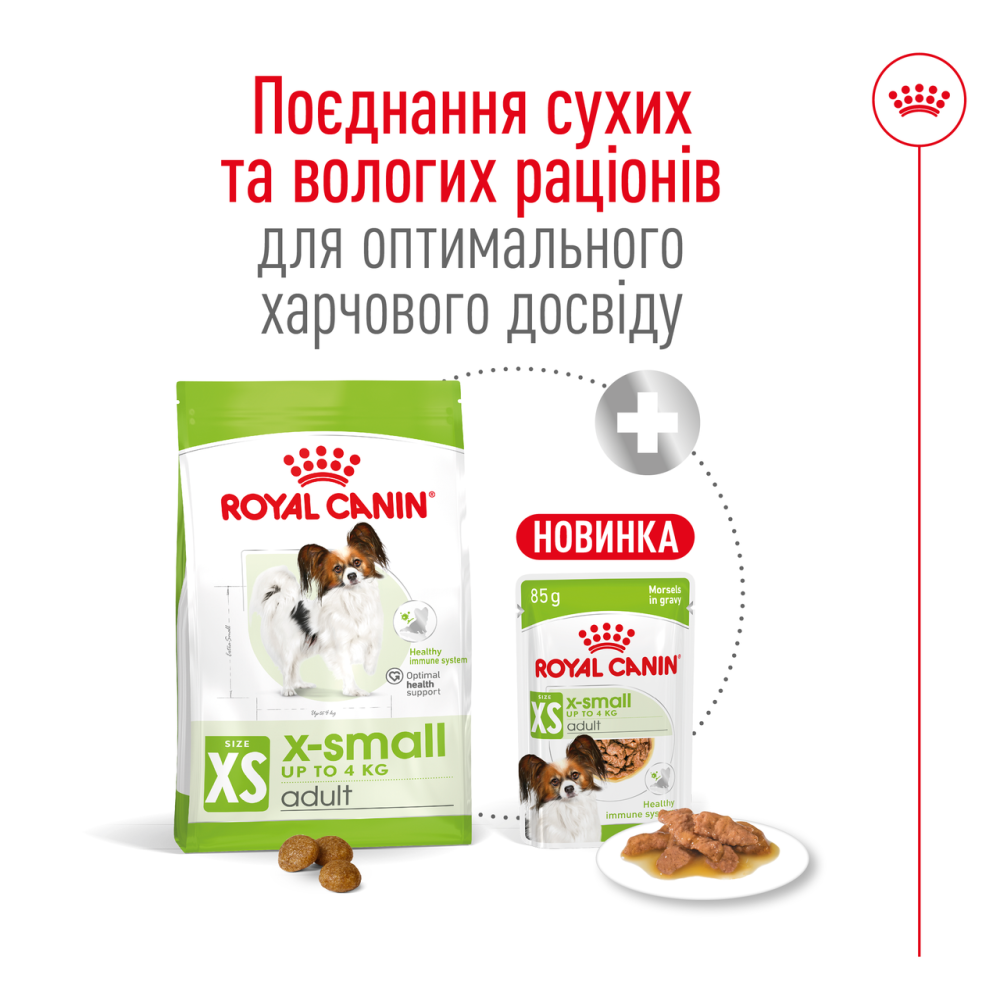 Сухий корм для дорослих собак дрібних порід ROYAL CANIN XSMALL ADULT 1.5 кг Київ - фото 6