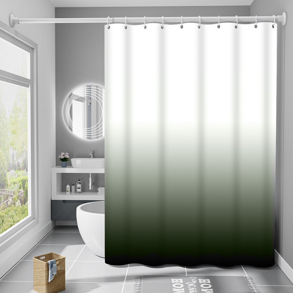 Шторка для ванны из полиэстера водонепроницаемая Bathlux 180x180 см с кольцами, занавеска для ванной комнаты Каменец-Подольский - изображение 1