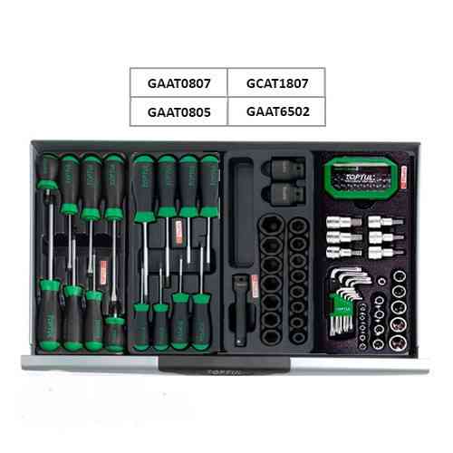 Тележка с инструментом для автосервиса TOPTUL (Pro-Plus) 7 секций 305 ед. красная GCAJ305H Одесса