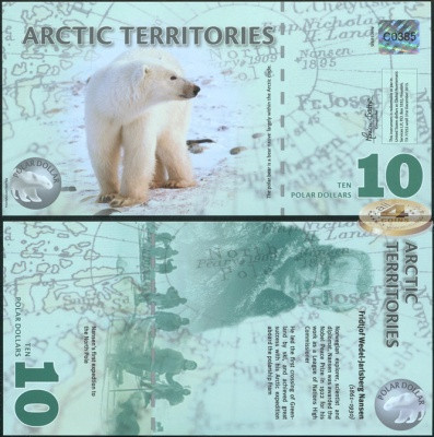 Арктика / Arctic territories 10 dollars 2010 UNC Полтава - фото 1