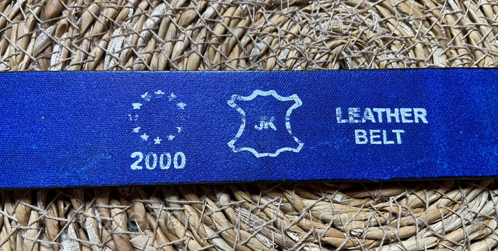 Широкий жіночий ремінь яскраво-синього кольору з натуральної шкіри 35мм PS Leather Київ - фото 2