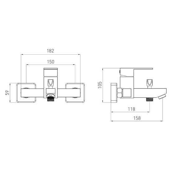 Змішувач для ванни VOLLE CRUZE de la noche чорний 1548.030104 Київ
