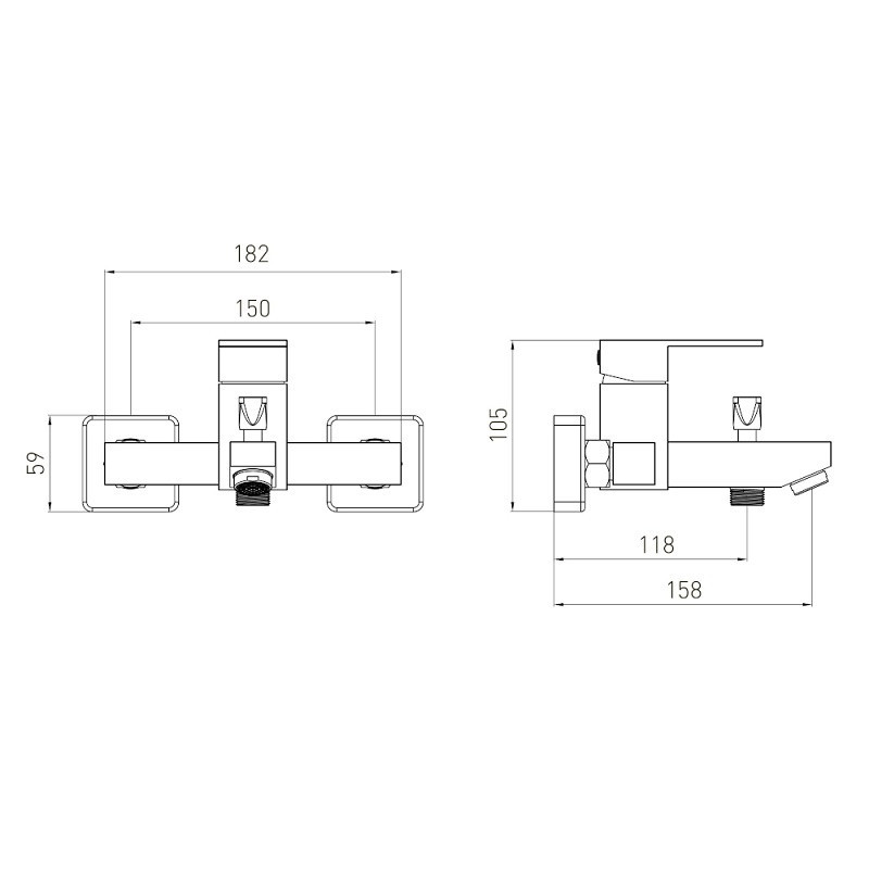 Змішувач для ванни VOLLE CRUZE de la noche чорний 1548.030104 Київ - фото 3