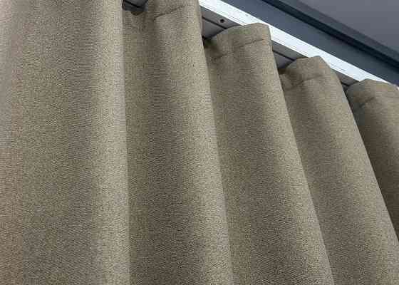 Шторна тканина льон блекаут 100%, колір сіро-бежевий 1719ш Київ