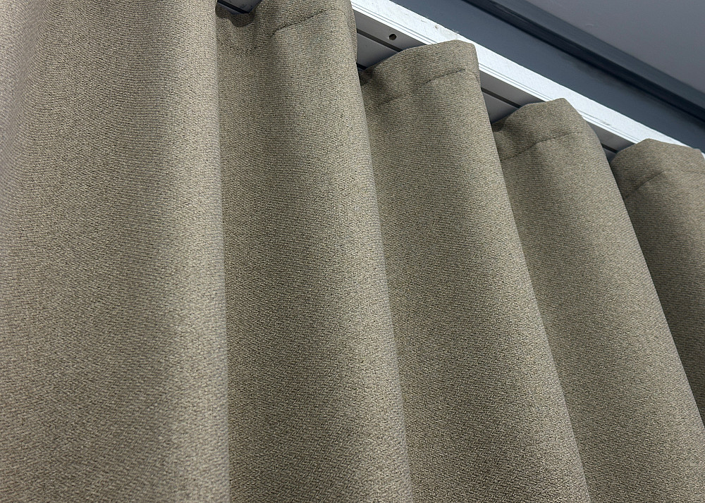 Шторна тканина льон блекаут 100%, колір сіро-бежевий 1719ш Київ - фото 4