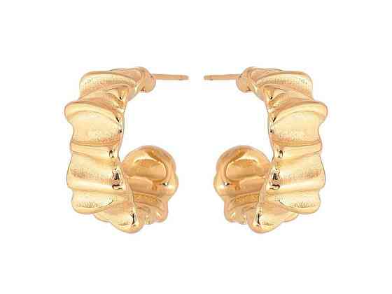 Сережки пусети Позолота 14K Декоративні дуги (310703) ТМ XUPING Київ