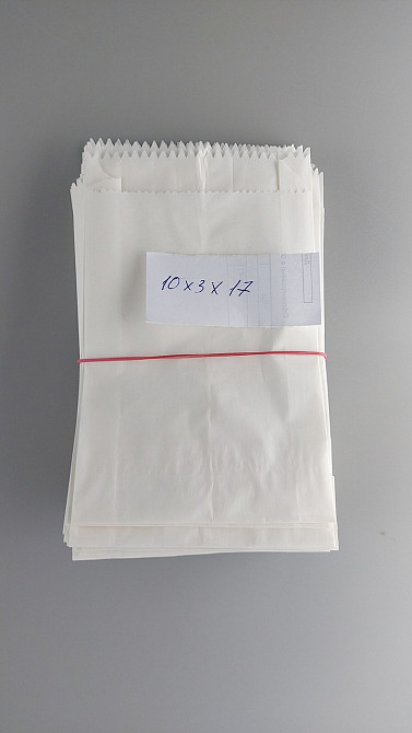 Жиростойкий бумажные пакеты саше 10/3*17 Белый (100 шт) Харьков - изображение 4