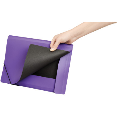 Папка на резинках Optima А4 двухцветная, фиолетовая (O30698-12) Винница - изображение 2