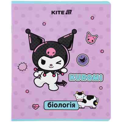 Зошит Kite предметний Kuromi 48 аркуші, клітинка, біологія (HK25-240-7) Вінниця
