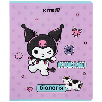 Зошит Kite предметний Kuromi 48 аркуші, клітинка, біологія (HK25-240-7) Вінниця - фото 1