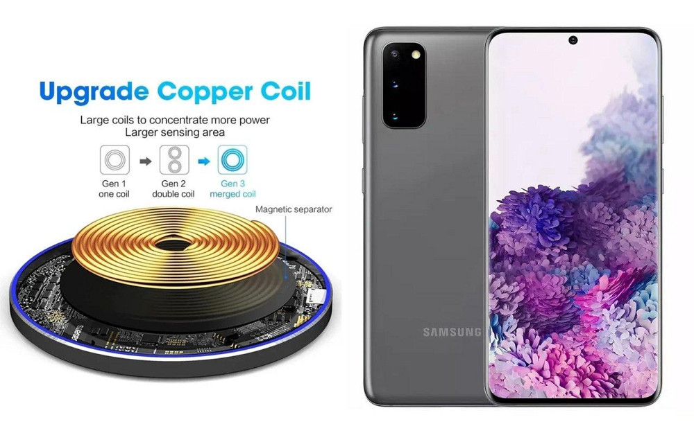 Бездротовий зарядний пристрій Copper до 30W для Nothing Phone (1), USB-C, LED Київ - фото 2