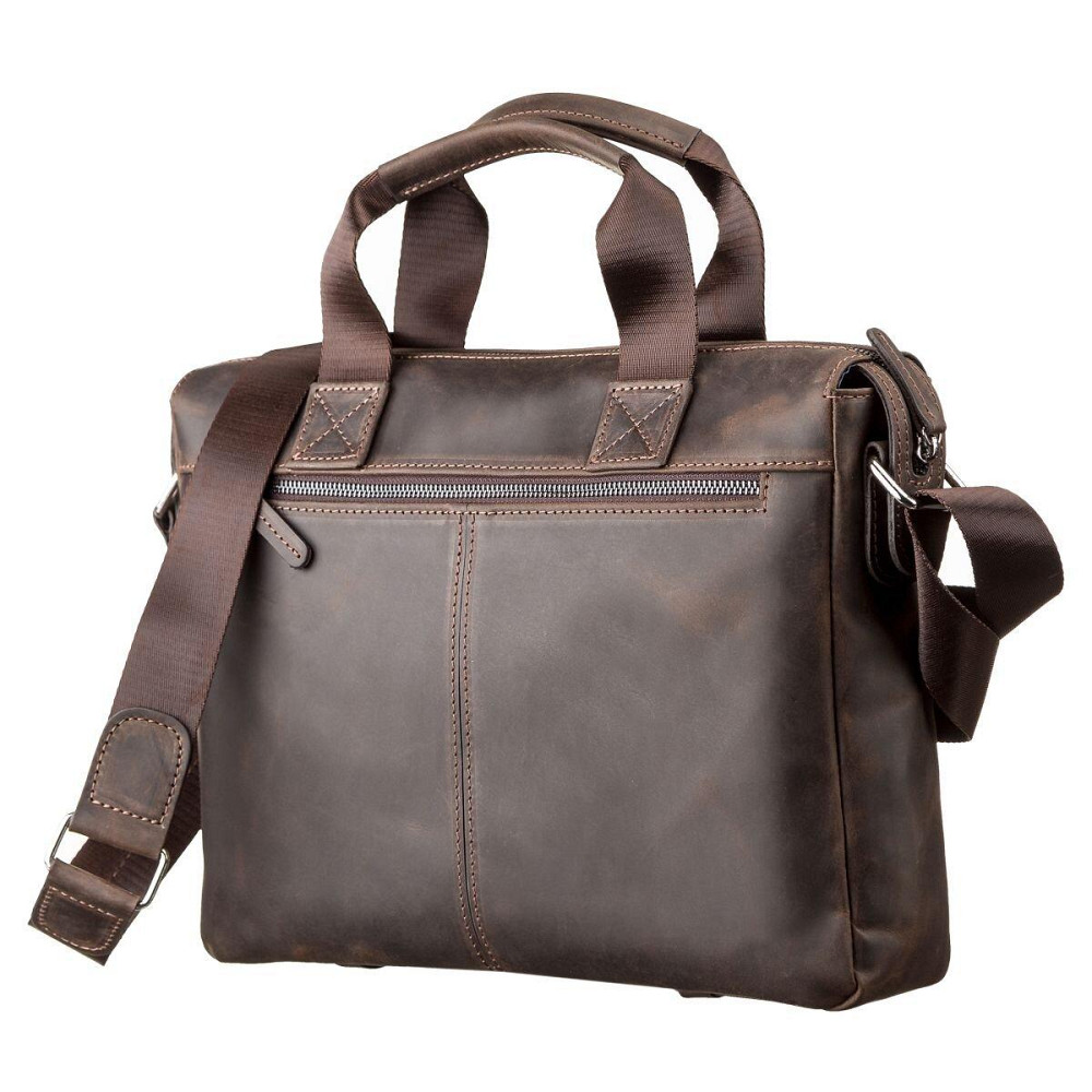 Сумка чоловіча SHVIGEL 11108 шкіряна Коричнева Київ - фото 2