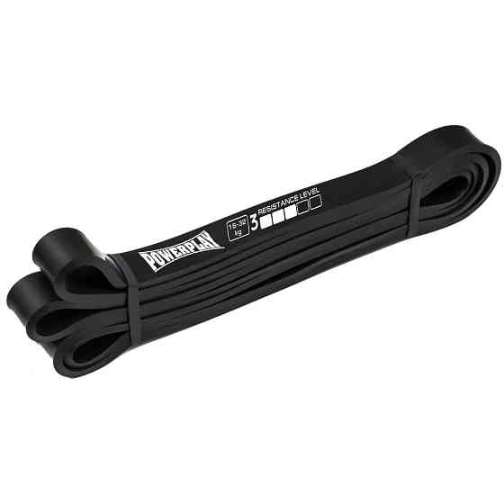 Еспандер-петля (гумка для фітнесу і кроссфіту) PowerPlay 4117 Power Band Чорна (16-32kg) Кам'янське