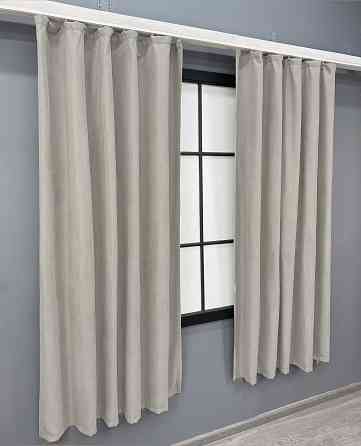 Комплект коротких штор VR-Textil Микровелюр Petek YL № 1803ш Светло-серый 130х170 см 2 шт (35-0385) Киев