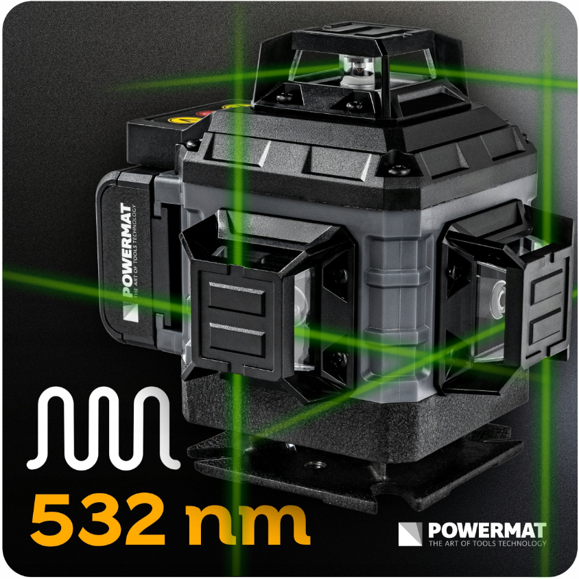 16-строковий лазерний рівень 360° Powermat 40м (Польща) Київ - фото 3