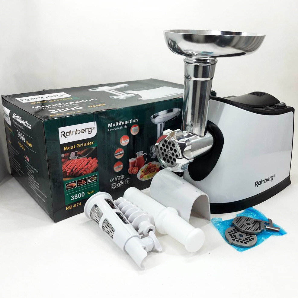 Легка у використанні м'ясорубка, Електрична м'ясорубка з дисковою насадкою 'ясорубки для ковбаси BJ-59 Івано-Франківськ - фото 7